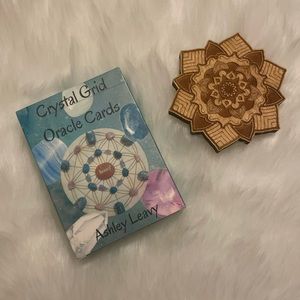 Crystal Grid Oracle Cards + Wooden Grid